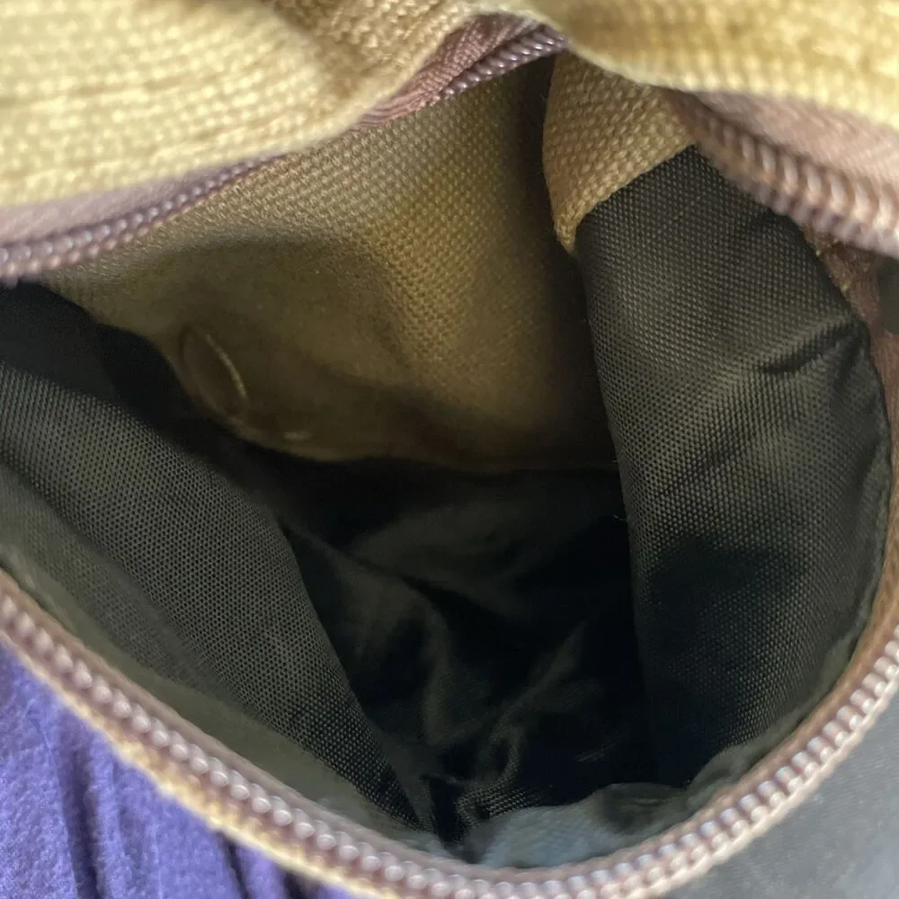 BELLA RUSSO Backpack Unisex Khaki Brown Canvas‎ Drawstring Snap Zippered Pockets